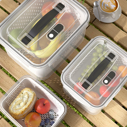 Portable Double Layer Picnic Food Storage Container