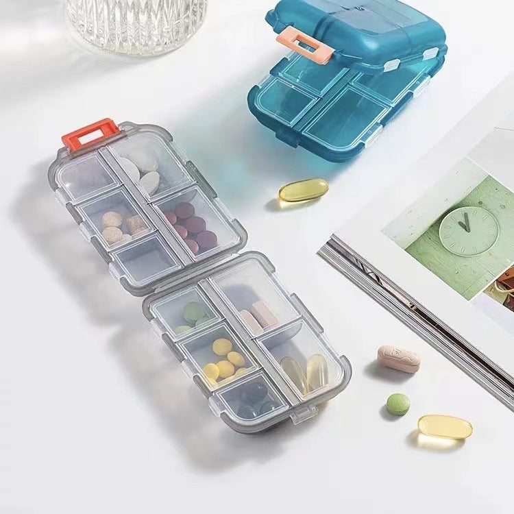 Portable Double Layer Pill Organizer Box