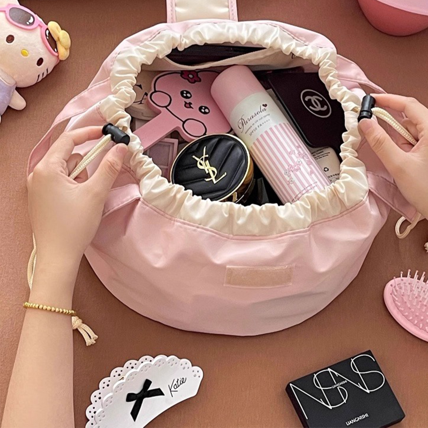 Portable Drawstring Cosmetics Storage Bag