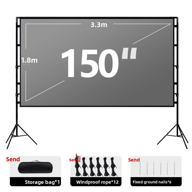 Portable Dual Stand Projector Screen