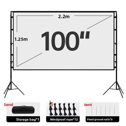 Portable Dual Stand Projector Screen