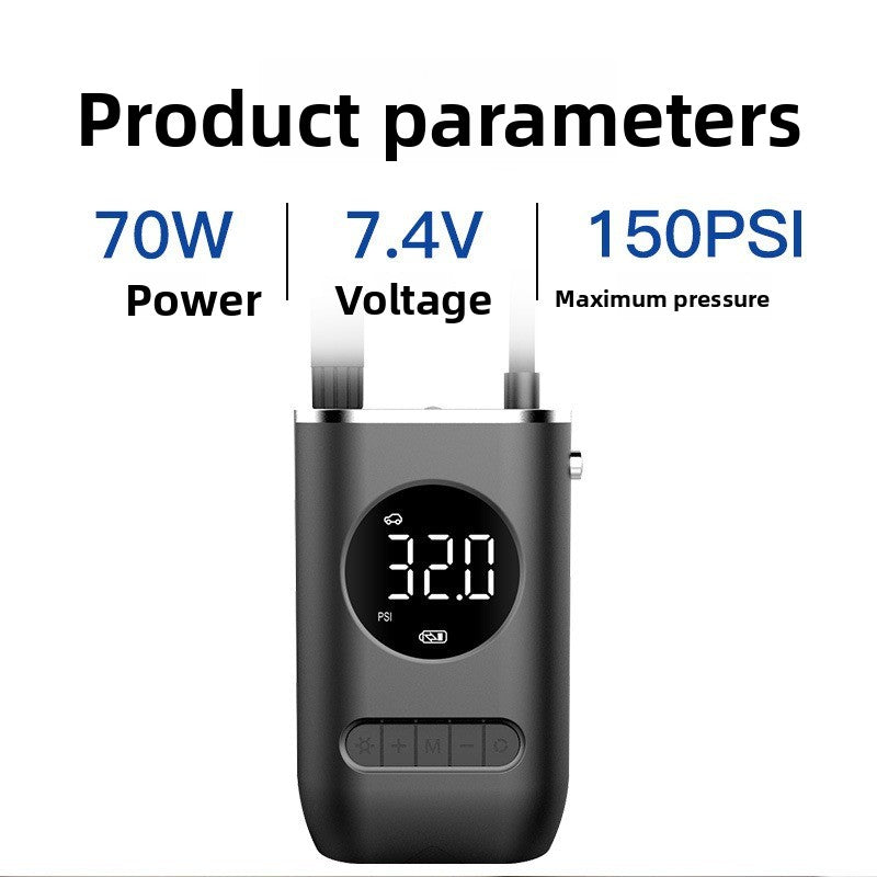 Portable Electric Air Pump with Digital Display