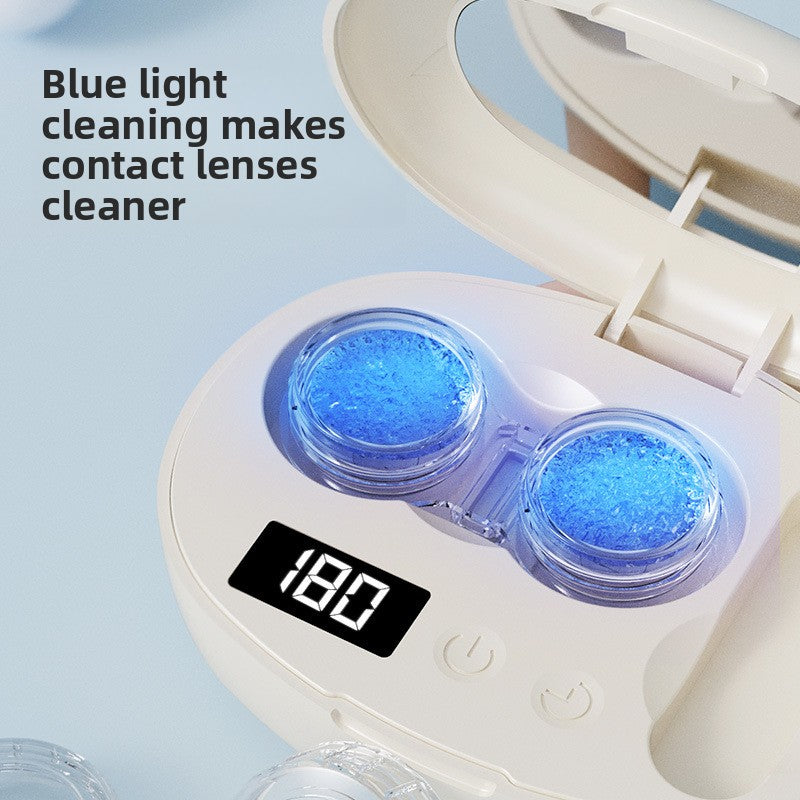 Portable Electric Contact Lens Cleaner and Storage Box