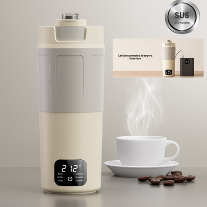Portable Electric Heating Water Cup with Temperature Control