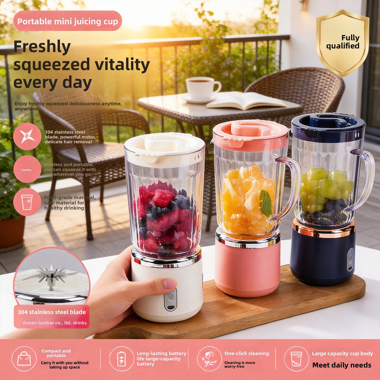 Portable Electric Juicer Blender