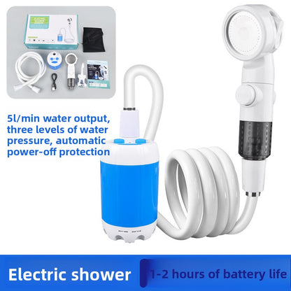 Portable Electric Shower Set for Outdoor Use