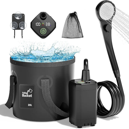 Portable Electric Shower with Temperature Display