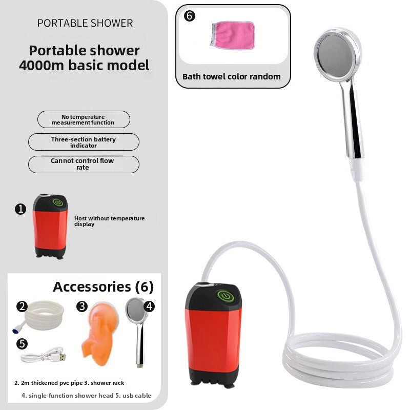 Portable Electric Shower with Temperature Display