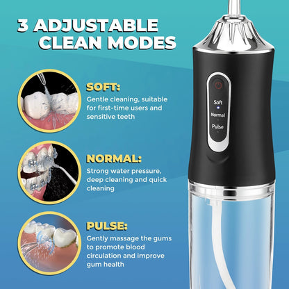 Portable electric water flosser