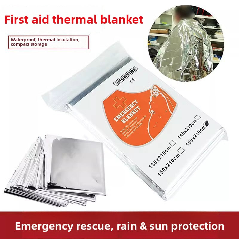 Portable Emergency Thermal Blanket for Outdoor Survival