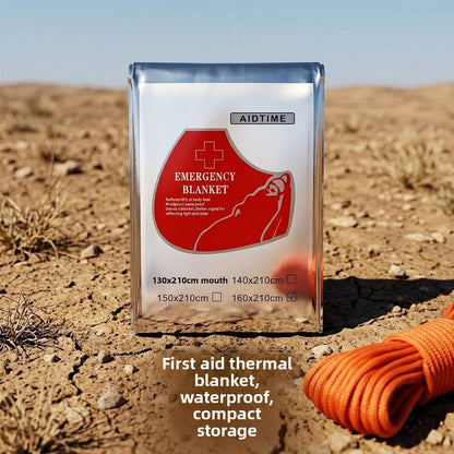 Portable Emergency Thermal Blanket for Outdoor Survival