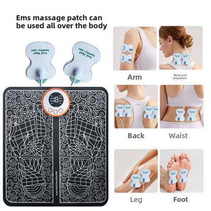 Portable EMS Foot Massager Pad with Remote Control