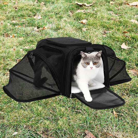 Portable Expandable Pet Carrier Tote for Small Dogs and Cats