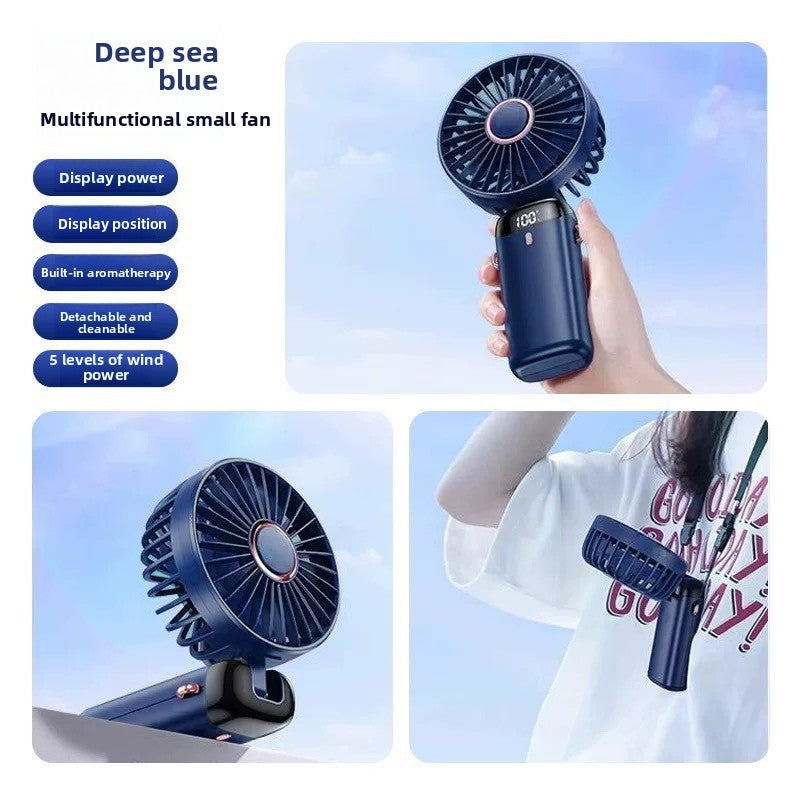 Portable fan with built-in charging function and silent operation