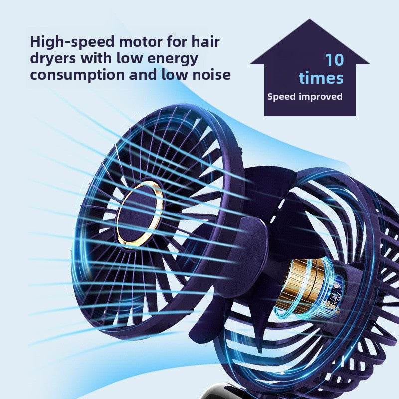Portable fan with built-in charging function and silent operation