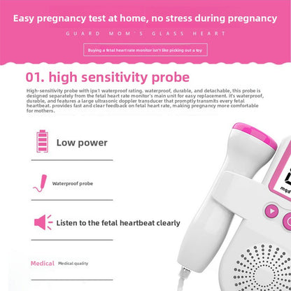Portable Fetal Heart Rate Doppler Monitor for Home Use