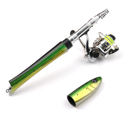 Portable Fish Shaped Telescopic Fishing Rod Combo