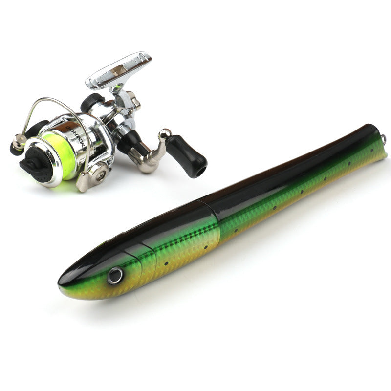Portable Fish Shaped Telescopic Fishing Rod Combo