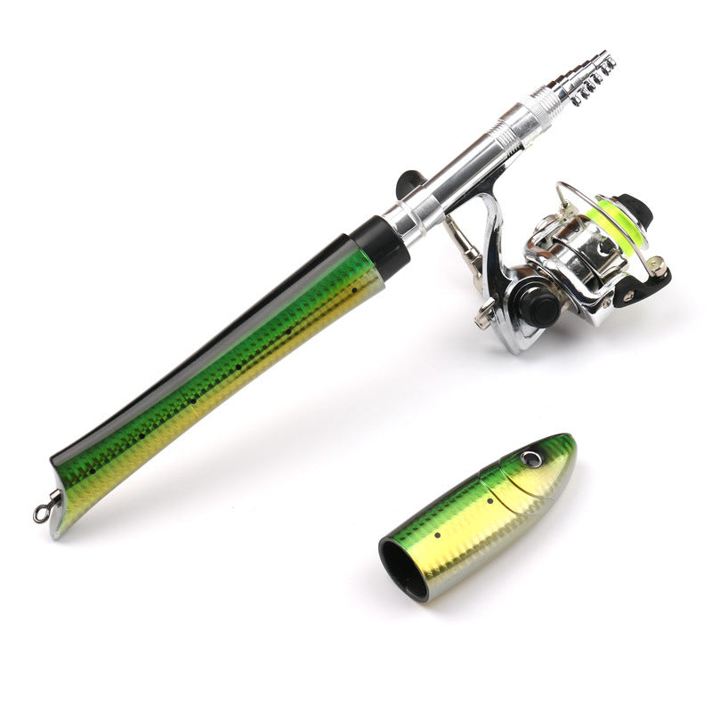 Portable Fish Shaped Telescopic Fishing Rod Combo