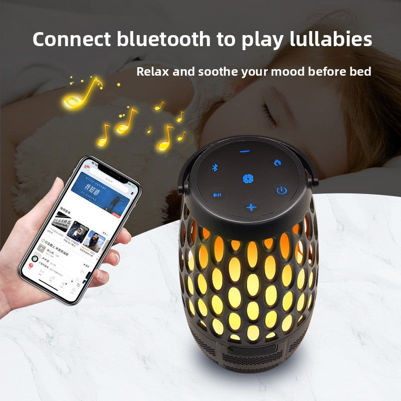 Portable Flame Bluetooth Speaker with LED Light