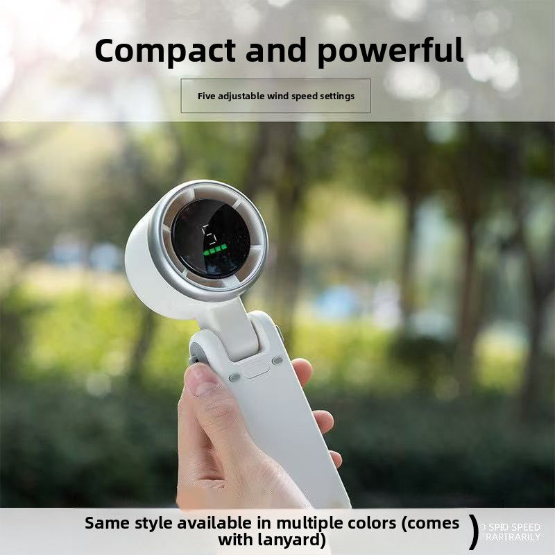 Portable Foldable Bladeless Fan with Neck Strap