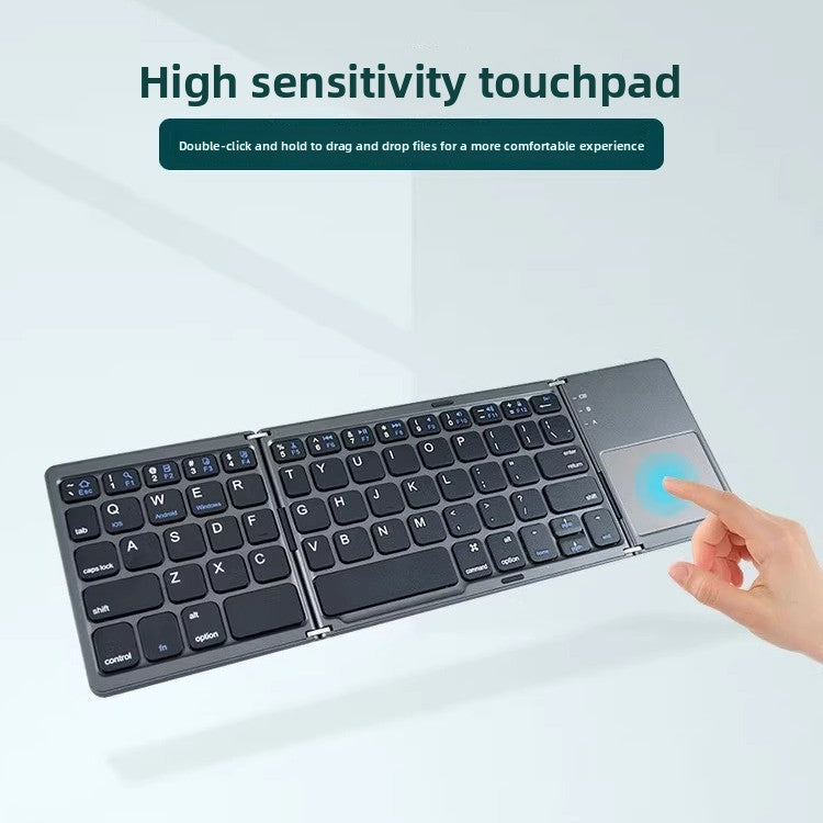 Portable Foldable Bluetooth Keyboard with Touchpad