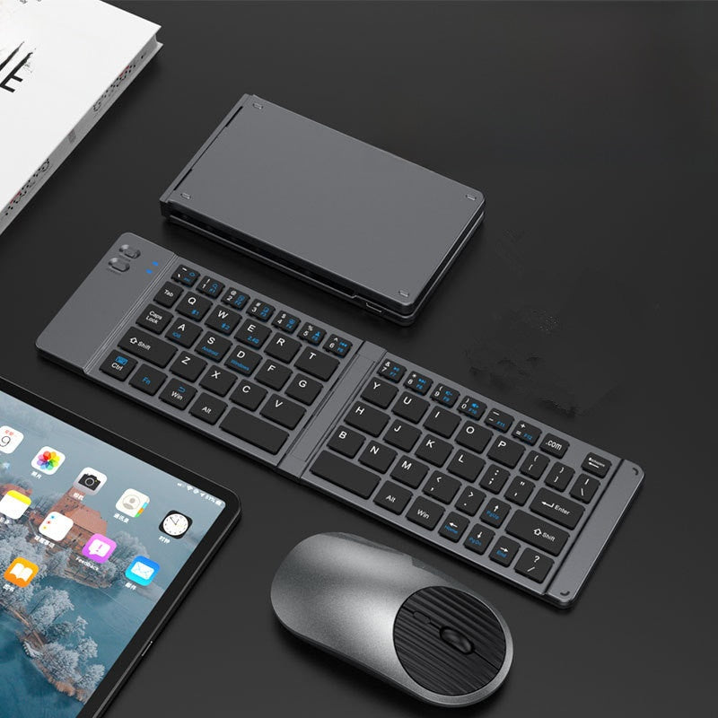 Portable Foldable Bluetooth Keyboard with Touchpad