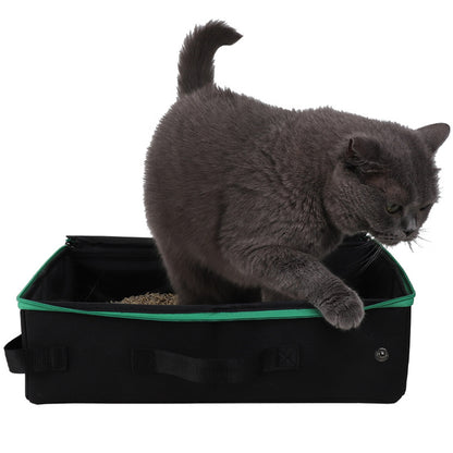 Portable Foldable Cat Litter Box Travel Bag
