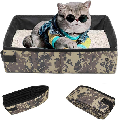 Portable Foldable Cat Litter Box Travel Bag