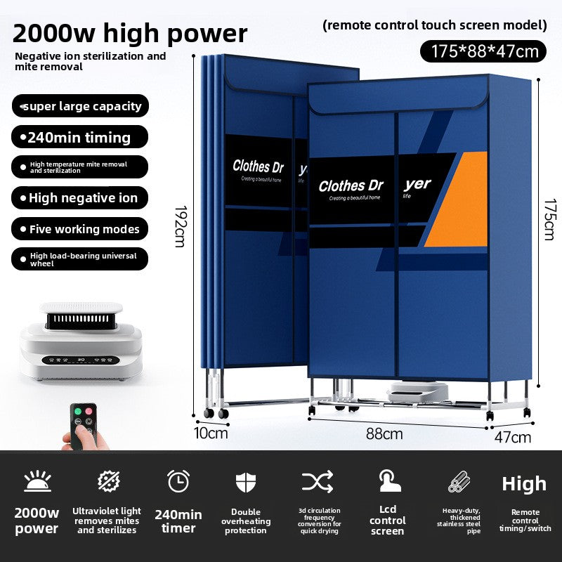Portable Foldable Clothes Dryer with PTC Heating