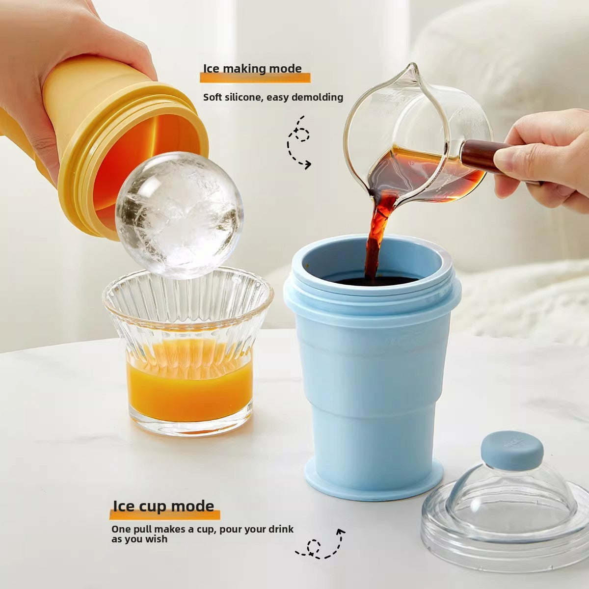 Portable Foldable Ice Ball Cup