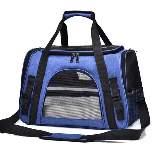 Portable Foldable Pet Carrier Bag with Fur Pad