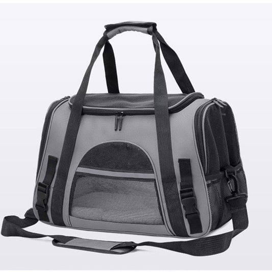 Portable Foldable Pet Carrier Bag with Fur Pad