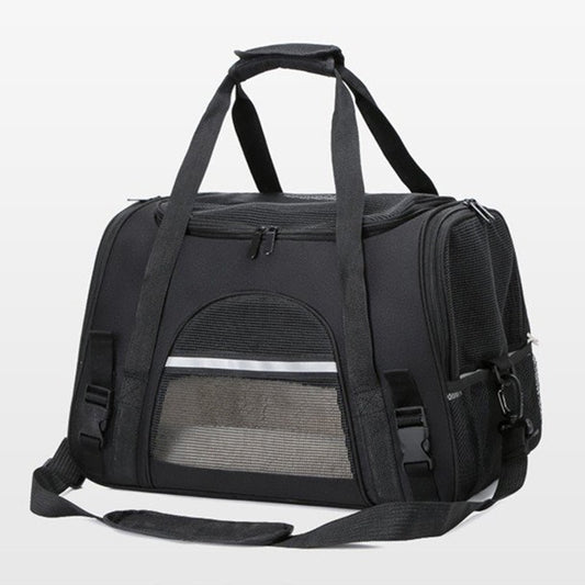 Portable Foldable Pet Carrier Bag with Fur Pad