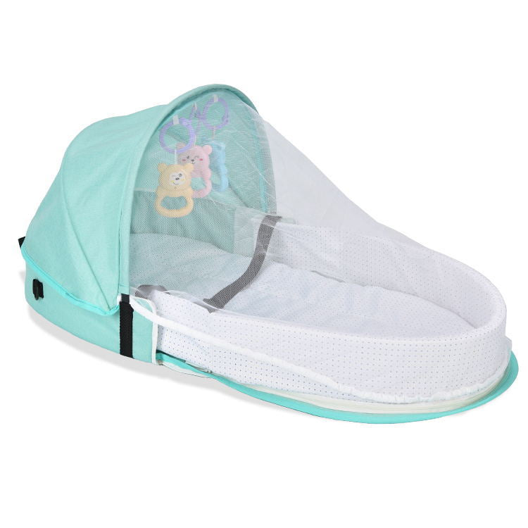 Portable folding anti-pressure baby bed