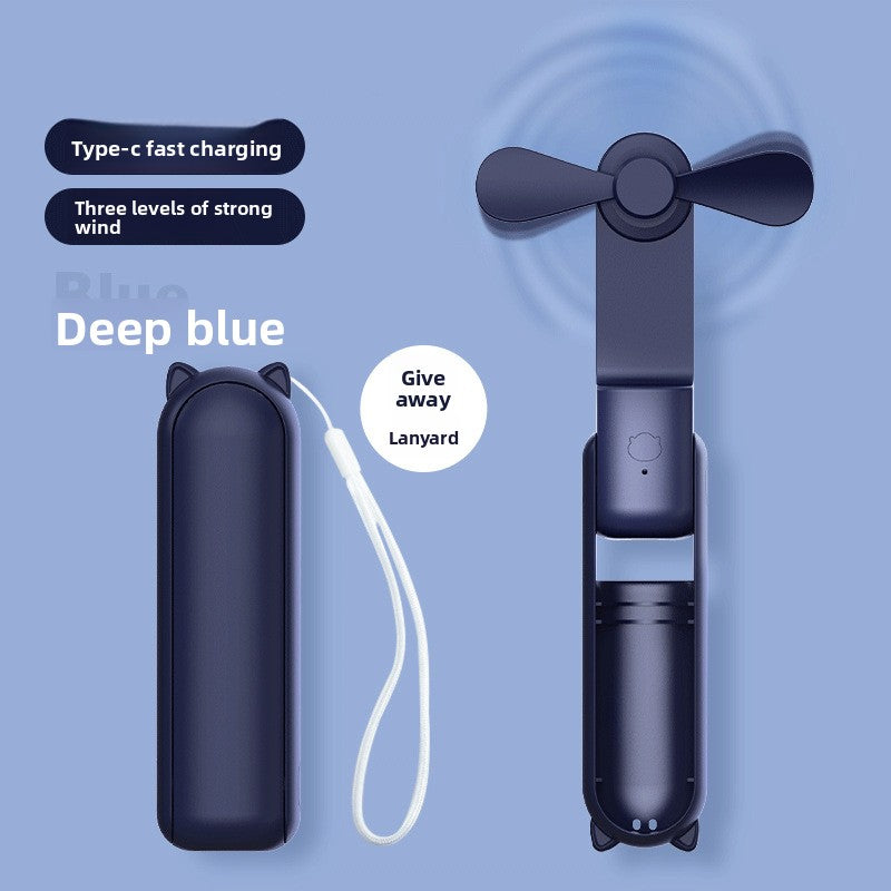 Portable Folding Handheld Fan with Power Bank