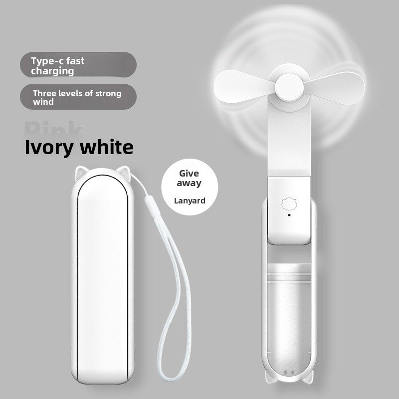 Portable Folding Handheld Fan with Power Bank