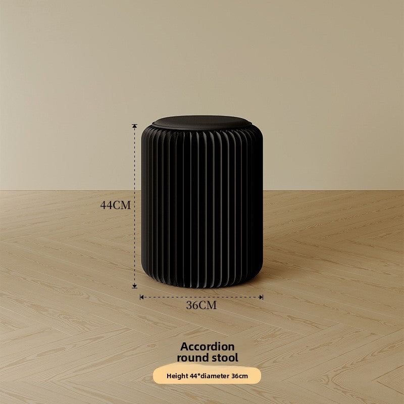 Portable Folding Paper Stool with Leather Cushion