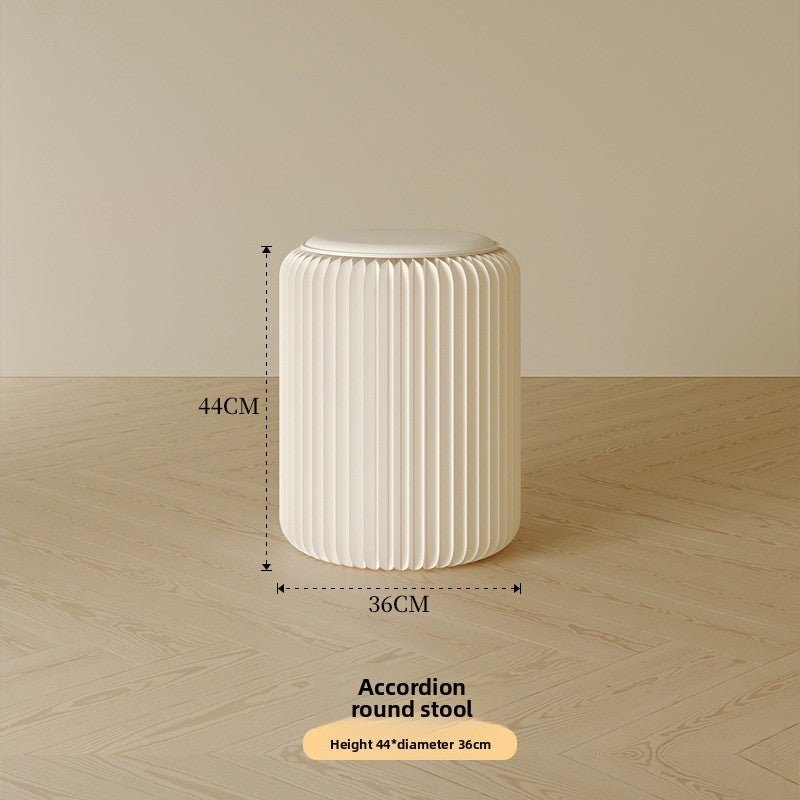 Portable Folding Paper Stool with Leather Cushion