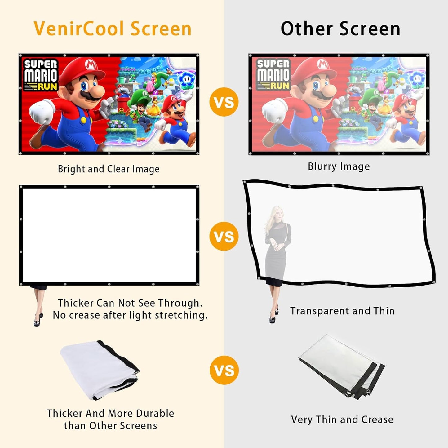 Portable Folding Projection Screen