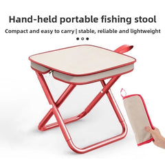 Portable folding stool beige