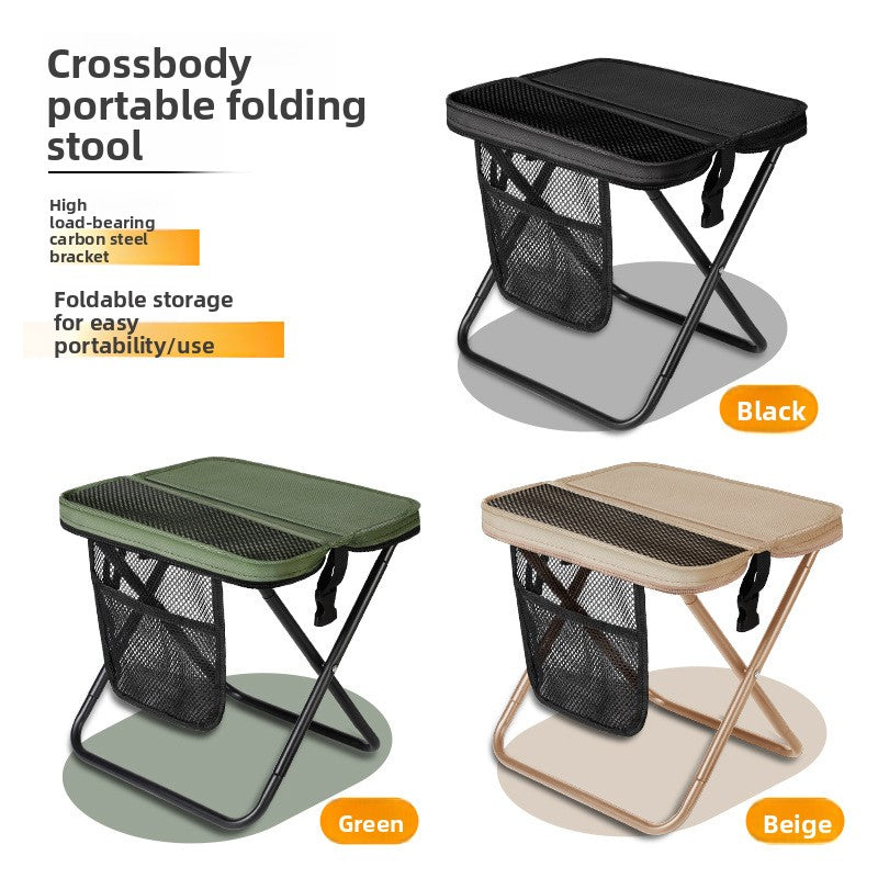 Portable Folding Stool with Shoulder Bag