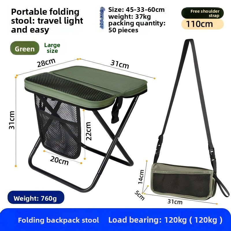 Portable Folding Stool with Shoulder Bag