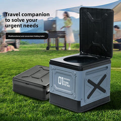 Folding toilet Blue-gray