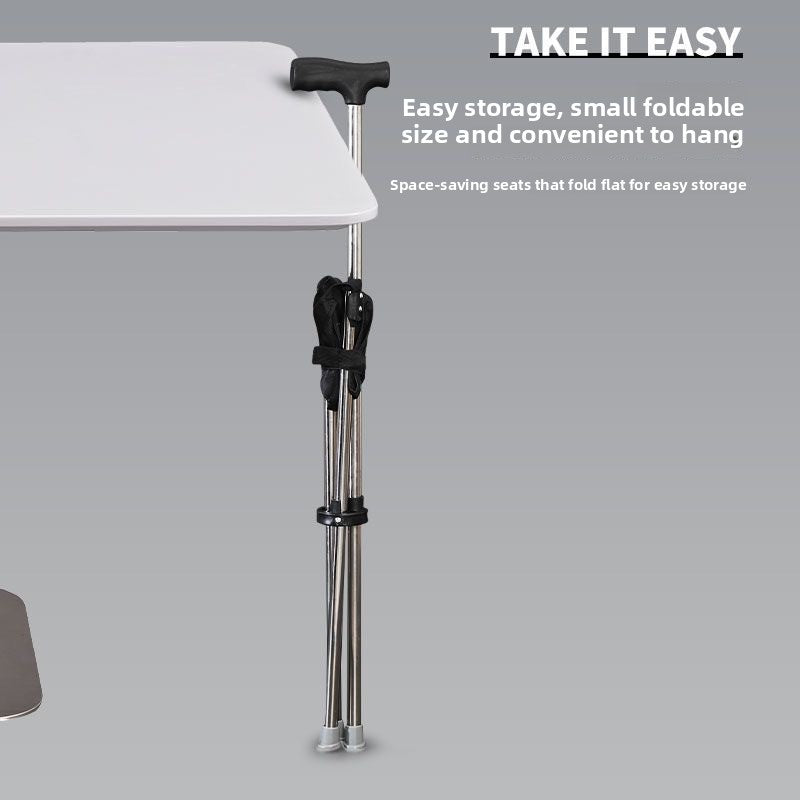 Portable Folding Walking Stick with Stool