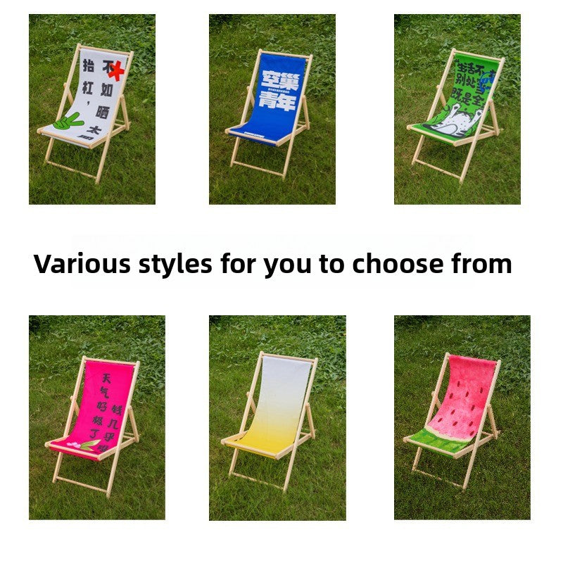 Portable Folding Wood Beach Chair