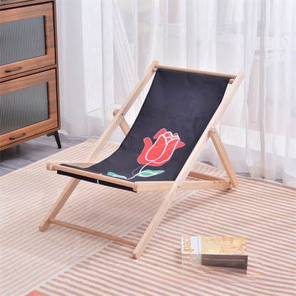 Portable Folding Wood Beach Chair