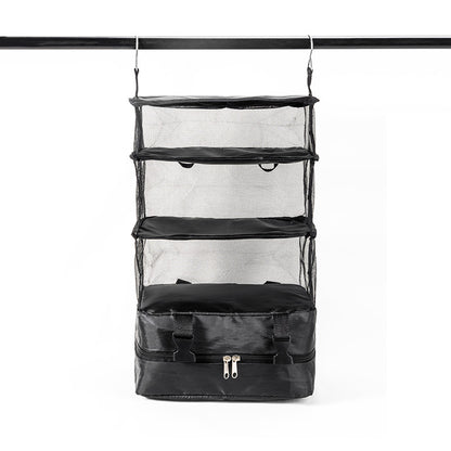Portable four-layer travel cabinet