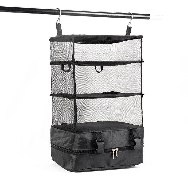 Portable four-layer travel cabinet