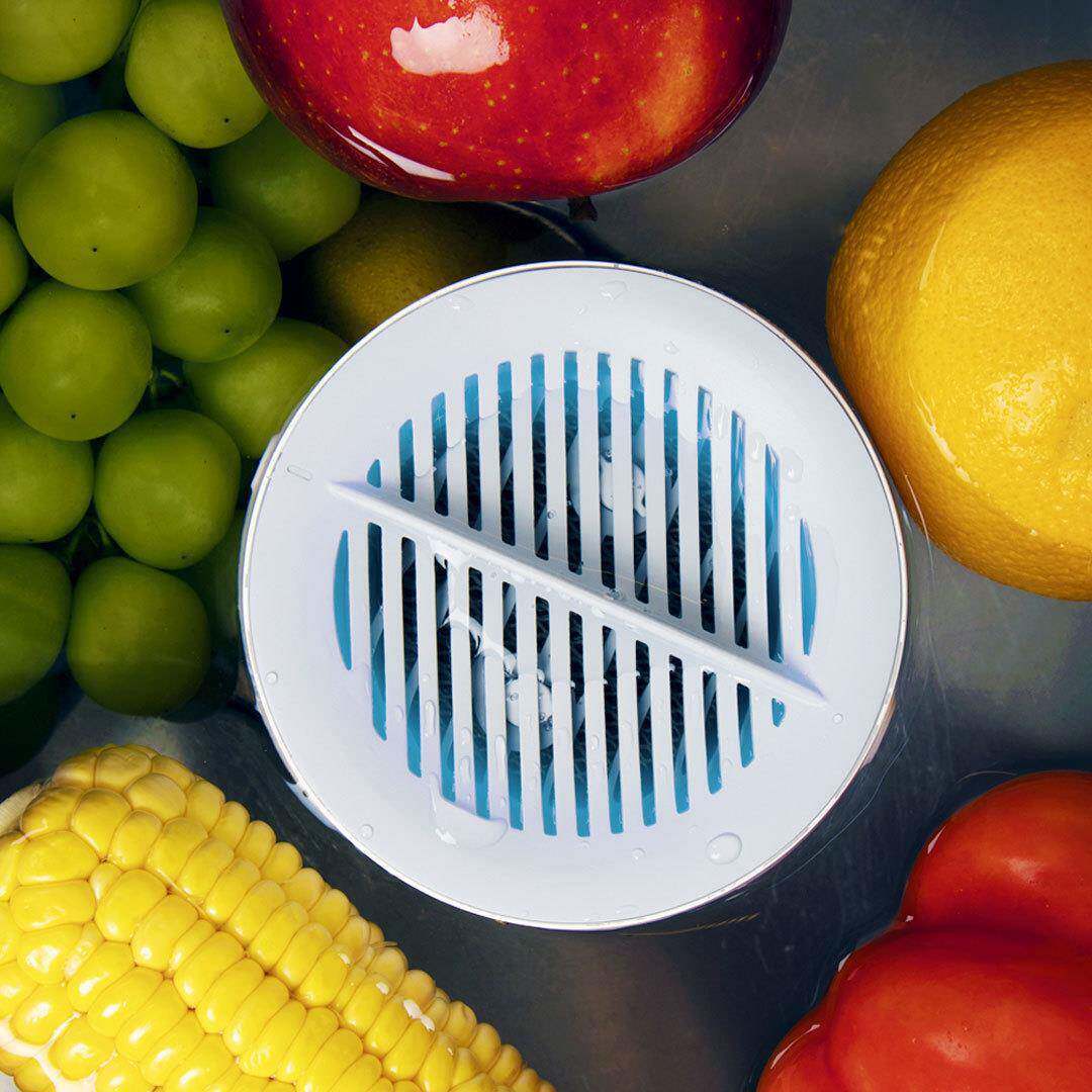 Portable fruit and vegetable washer